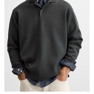 Zara Gray Polo Shirt NEW